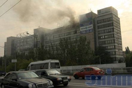 Пожежа висотки в Дніпропетровську (фото)