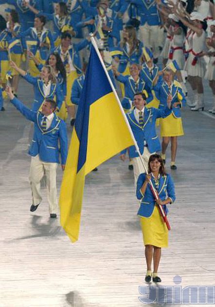 Команда Украины на открытии Олимпийских Игр (5 фото)
