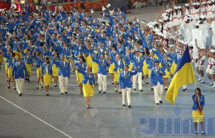 Команда Украины на открытии Олимпийских Игр (5 фото)
