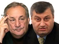 Президенты самопровозглашенных республик Абхазия и Южная Осетия Сергей Багапш и Эдуард Кокойти