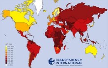 На всесвітній карті корупції Україна – серед багрових від сорому (фото)