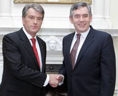 Виктор Ющенко и Гордон Браун