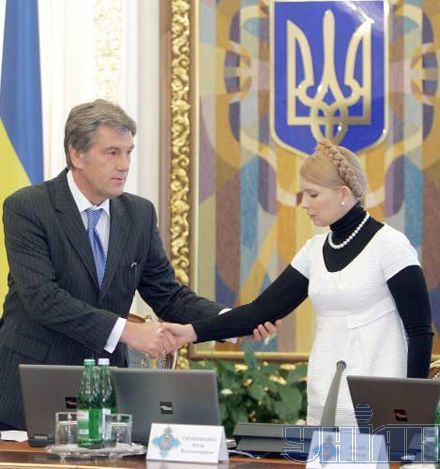 Ющенко и Тимошенко на заседании СНБО (фоторепортаж)