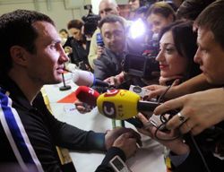 Володимир Кличко на прес-конференції після бою з Хасимом Рахманом. Фото УНІАН