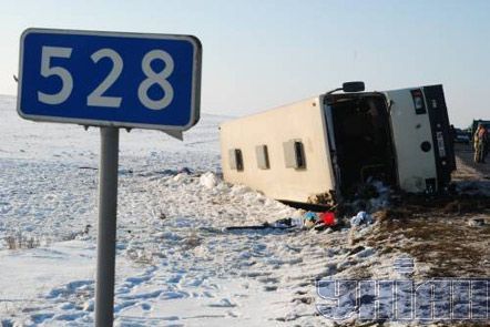 Авария автобуса Харьков - Купянск (фото)