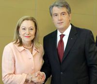 Виктор Ющенко и Бенита Ферреро-Вальднер