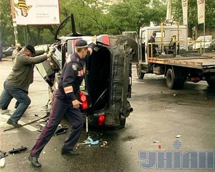 Фото з місця аварії, в якій загинув Ігор Пелих