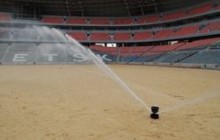 На Донбасс Арене установили и опробовали систему полива