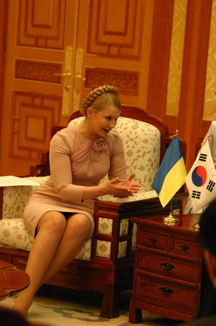 Тимошенко на встрече с Президентом Республики Корея Ли Мйон Баком