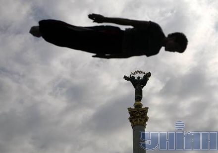 Крещатик отдали хоккеистам и велосипедистам (фото)