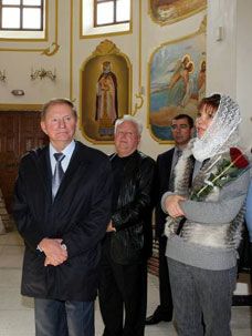 Леонид Кучма на освящении церквей на малой родине (фото)