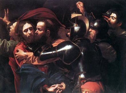 Караваджо. Поцелуй Иуды или взятие Христа под стражу (картина похищена из Одесского музея)