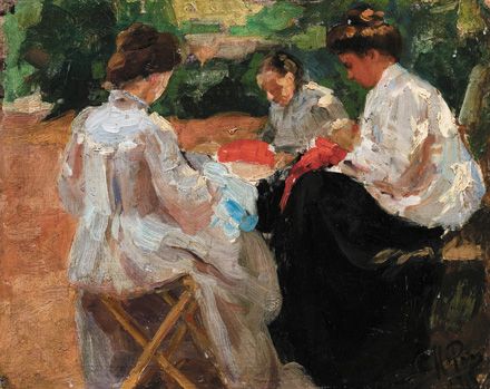 Репин И.«Три дамы за рукоделием», 1911 г.