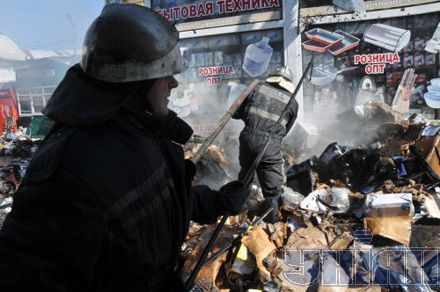 В Харькове снова горел рынок «Барабашово» (фото)