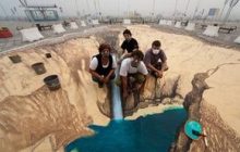 Німецький художник намалював у Москві 3D-водоспад (фото)