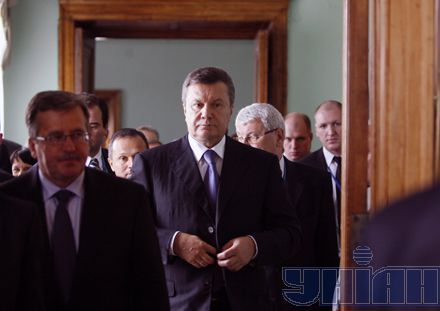 Президенти Польщі та України Броніслав Коморовський і Віктор Янукович
