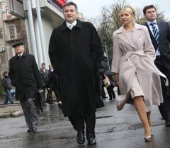 Юлия Тимошенко во время рабочей поездки в Харьковскую область. 21 октября