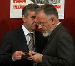 Михайло Зурабов і Дмитро Табачник перед початком Всеукраїнської благодійної акції «Всім світом»