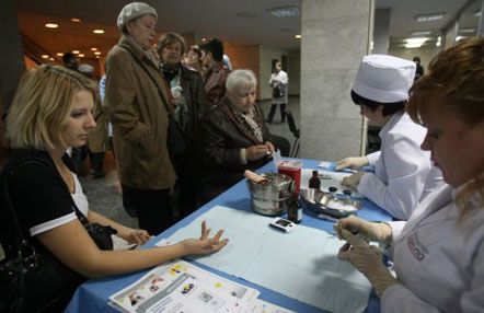 У Києві робили експрес-аналіз на діабет (фоторепортаж)