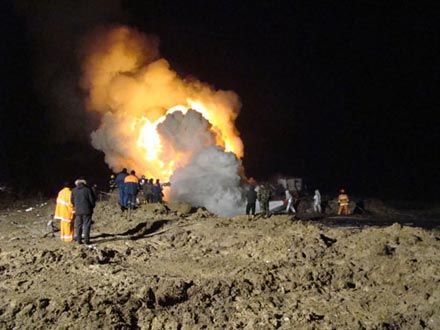 У Білорусі горів нафтопровід «Дружба» (фото)