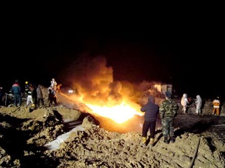 У Білорусі горів нафтопровід «Дружба» (фото)