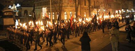 Torchlight procession in Lviv (photos)