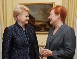 Даля Грибаускайте и Тарья Халонен