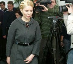 Юлия Тимошенко перед отлетом в Брюссель в аэропорту ”Киев” (Жуляны). 23 марта