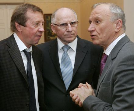 Юрий Сёмин, Валерий Баринов и Геннадий Бурбулис