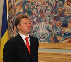 Алексей Миллер во время встречи с Президентом Украины в Киеве. 24 мая