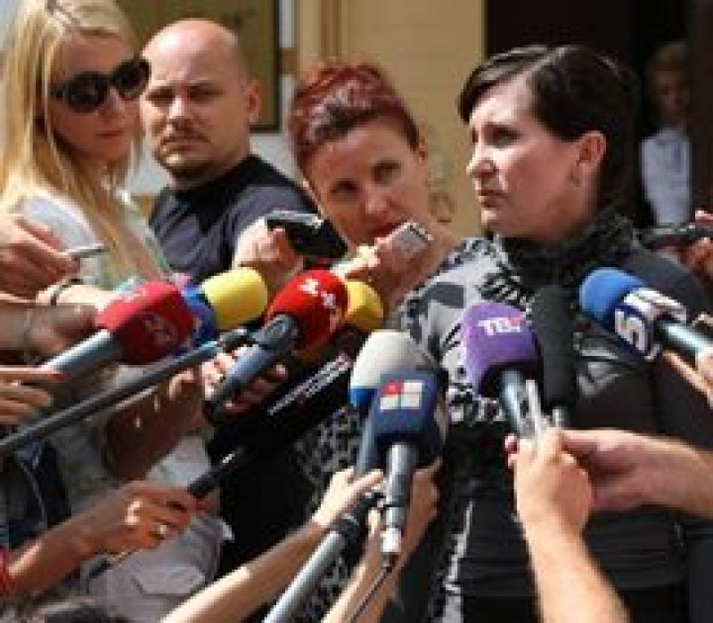 Представитель обвинения по делу Юлии Тимошенко Лилия Фролова отвечает на вопросы журналистов