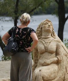 На виставці пісочних скульптур у Києві (фото)