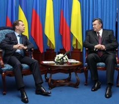 Дмитро Медведєв і Віктор Янукович під час зустрічі Донецьку. 18 жовтня 