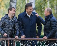 Медведев, Янукович, Путин
