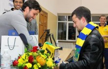 Футболісти Металіста поспілкувалися зі студентами університету Каразіна (додано фото)