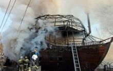 Одесский ресторан-корабль «Ассоль» сгорел из-за соседей