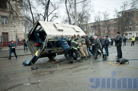 У Запоріжжі перевернулася маршрутка