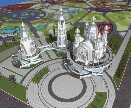 Проект кафедрального собору УПЦ КП у Сімферополе, фото з сайту Центр Проект кафедрального собору УПЦ КП у Сімферополе, фото з сайту Центр