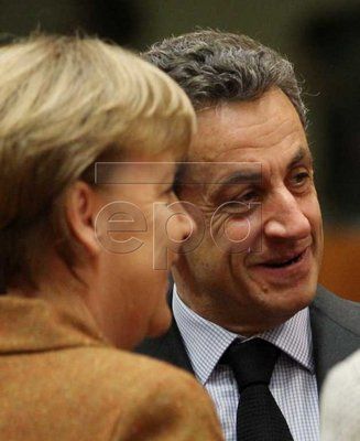 Ніколя Саркозі разом з Ангелою Меркель, фото ЕРА