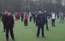 Наталя Добринська вчила робити зарядку півтисячі вінничан