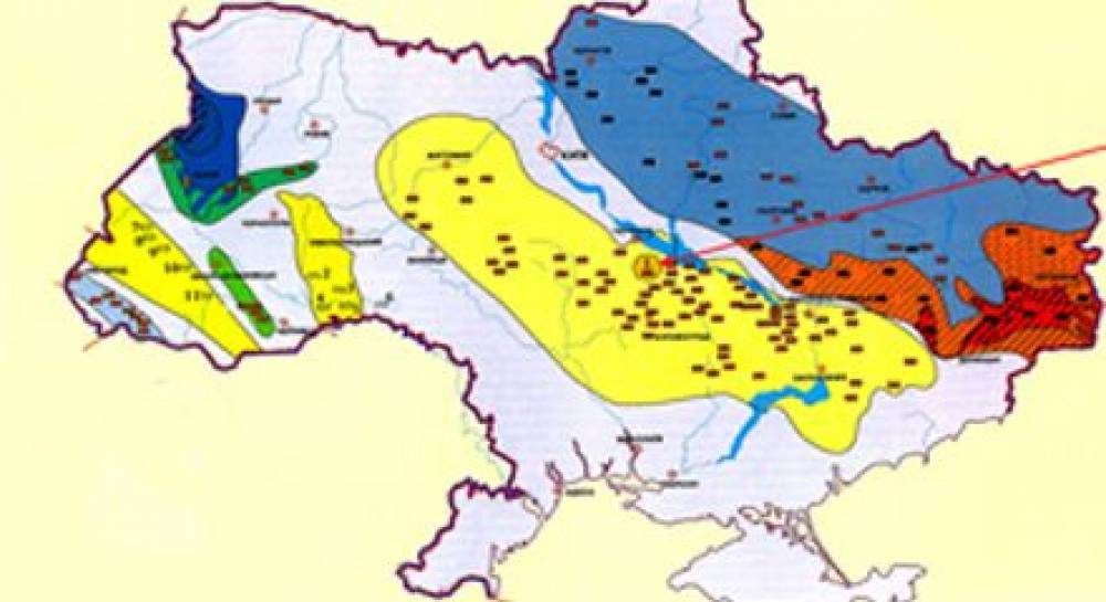 Карта сланцевого газа в украине карта