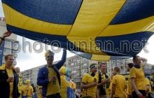 В Киеве хотят увековечить шведских фанов Евро-2012