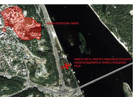 Храмовый комплекс будет построен в форме креста на берегу Днепра Храмовый комплекс будет построен в форме креста на берегу Днепра