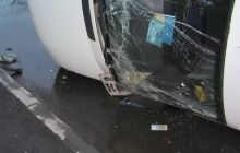 На Житомирщині перекинувся мікроавтобус з пасажирами