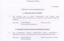 Тягнибок наполягає, що закрите засідання Кабміну планувалося (документи)