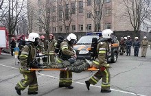 На Полтавщине состоялось совместное занятие пожарных подразделений