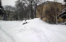 В Житомире - сугробы высотой полтора-два метра