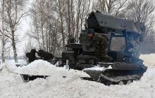 На Хмельнитчине военнослужащие продолжают ликвидировать последствия снежного ненастья