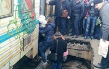 У Києві на залізничній станції обвалився перон (відео)