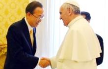 Папа Римский Франциск принял Генерального Секретаря ООН